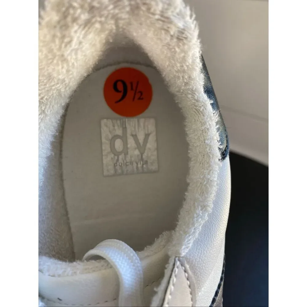 DV by Dolce Vita Revie Women's Lace-Up Sneaker Shoes (Size 9.5) Black/White